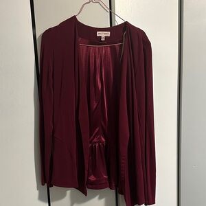 Sequin Hearts Burgundy Blazer